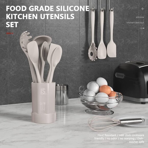 446°F Silicone Heat Resistant Kitchen Utensils Set for Nonstick - Picture 2 of 8